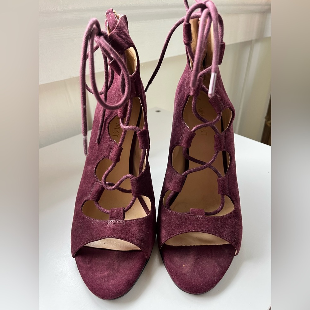 Nine West 3.75” Burgundy Heels